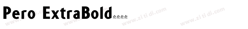 Pero ExtraBold字体转换
